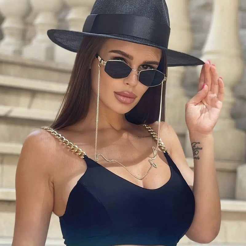 Blisslins Women's Fashion Chain Sunglasses